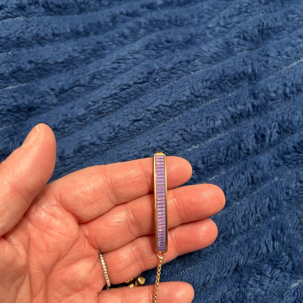 Kendra Scott Purple and Gold Bar bracelet